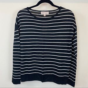 Philosophy black and white stripes sweater